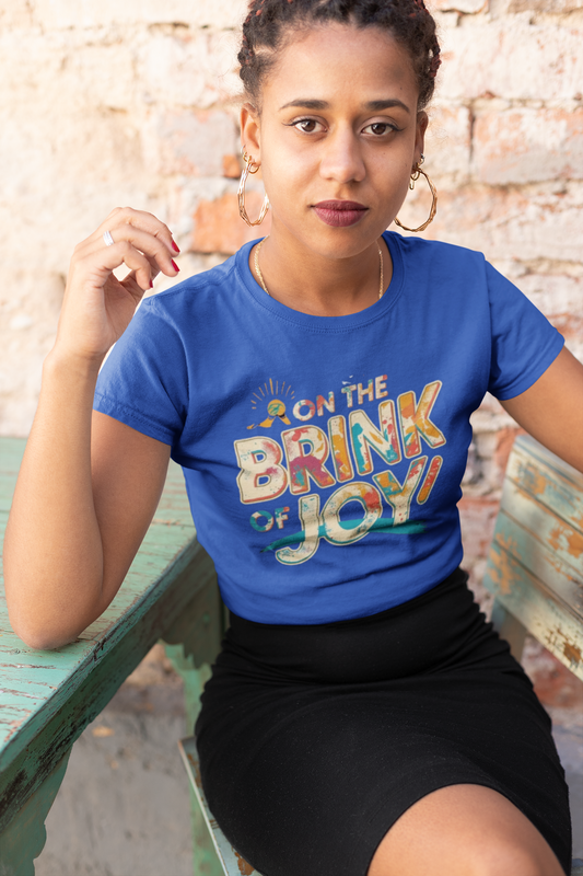 On the Brink of Joy: Artistic Paint Splatter Tee | Premium Creative Graphic T-Shirt