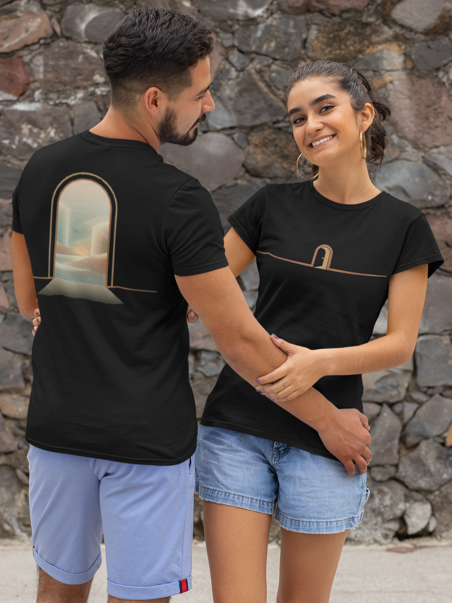 Threshold Tee | Minimal Reflective Graphic Shirt | On the BRINK of JOY