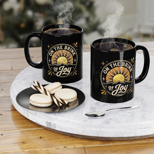 Retro Sunrise Coffee Mug | Vintage Mountain Sunrise Ceramic Mug | On the BRINK of JOY